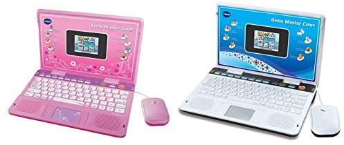 VTech - Genio Máster Color Bilingüe, Ordenador portátil niños, Pantalla a Color +Ordenador portátil niños, Pantalla, enseña Vocabulario, matemáticas, Ciencias a través de 180 Actividades