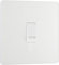 BG Electrical Single Retractive Press Switch, Screwless Front Plate, Round Edges, 1 Way, Evolve, Pearlescent White, 10A, PCDCL14W