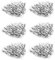 Hapivida Cheerleading Pom Poms, 6 Stück PET Cheerleading Squad Spirited Fun Poms Pompons Cheer Kostüm Zubehör für Cheer Sport Kinder Erwachsene Team(Silber)