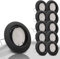 trendlights24 Decora LED Einbaustrahler 230V Schwarz matt rund, 10er Set Spots 6W 450 lm GU10 Warmweiß, Decken Einbauleuchte 68 mm, schwenkbar