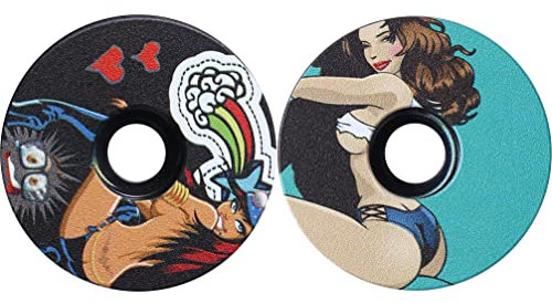 Gatuida 2 Pièces Couvercle De Bol De Vélo Bouchon De Casque VTT De Casque Délicats Capuchons De Potence De Vélo Professionnels Alliage De Titane Alliage D'aluminium Bicyclette