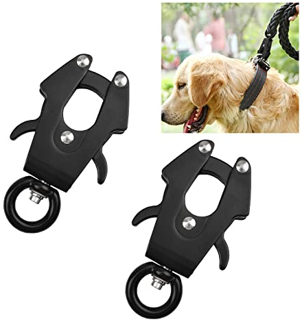 Ufurmate Frosch-Clip für Hundeleine, Weltraum-Aluminium-Verriegelung, schnelllösende Schnalle, rostbeständig, Hundeleinenschließe, 360 Grad drehbarer Clip um das Hundehalsband zu verbinden