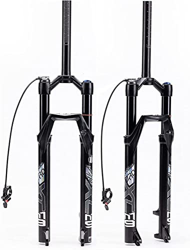 ZLYJ 26/27/29 in 1-1/8 MTB Forcella Pneumatica 120 Mm Escursione, Forcelle Dritte/Coniche per Mountain Bike Corona/Blocco Remoto, Forcella Anteriore per Bicicletta con Tubo B,29