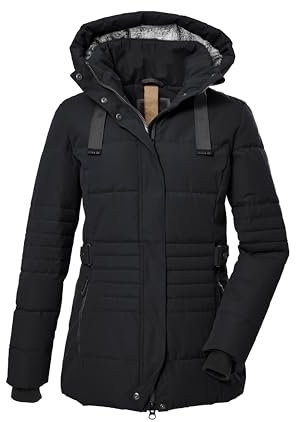 G.I.G.A. DX Damen Steppjacke mit abzippbarer Kapuze/Funktionsjacke in Daunenoptik GW 25 WMN QLTD JCKT, schwarz, 42, 39930-000