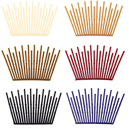 Lot de 6 Paires de Peignes à Cheveux emboîtables - Pinces à Cheveux Magiques pour Queue de Cheval - Accessoires de Coiffure pour Femmes et Filles - Multicolore