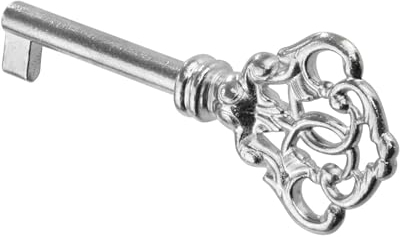 Gedotec Möbelschlüssel verchromt | 1 Stück | Bartschlüssel Metall | BEETHOVEN | Deko Ersatz-Schlüssel antik | 40 mm | Ersatzschlüssel | Schlüssel mit Euro-Sperre | Zusatzschlüssel für Möbel-Schloss