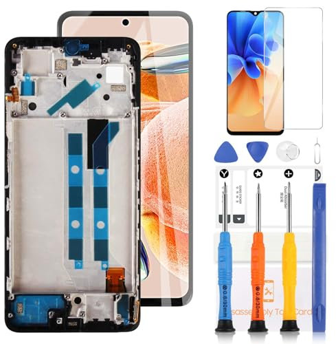 Pantalla LCD para Xiaomi Redmi Note 12 PRO 4G 2209116AG 2209116AG Pantalla para Redmi Note 12 PRO 4G LCD táctil digitalizador Asamblea de repuesto con herramientas (Negro + Marco, TFT Highlight