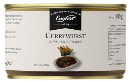 Englert | Currywurst für zwei in würziger Sauce | tafelfertig | 370g in Dose