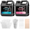 EPODA Epoxidharz Set, 64oz/1.9l Epoxy Resin, Epoxidharz mit Härter, Epoxidharz Set Anfänger - Bonus Messbecher, HolzstäBchen, Handschuhe und Tropfpipette