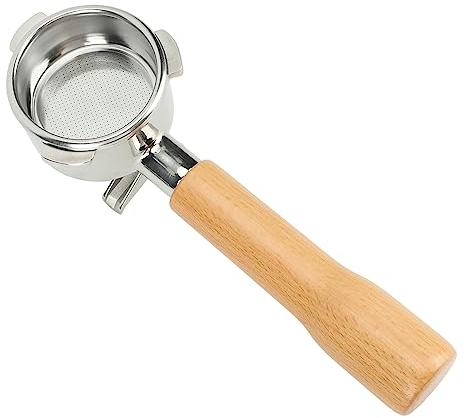 Eeneme Kaffee-Siebträger, 54 Mm, Kaffee-Doppelauslauf-Siebträger, Edelstahl-Kaffeeauslauf-Siebträger 870 880 Kaffeemaschine (C1 Buche)