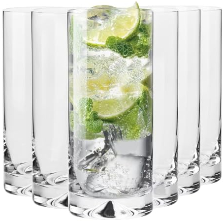 Krosno Gläser für Wasser, Saft und andere Getränke | 6er-Set | 300 ml | Kollektion Mixology | Ideal für zu Hause, Restaurants und Partys | Spülmaschinenfest