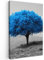 MuchoWow© Impression sur Toile Peinture 40x60 cm Tableau Mural Decoration Salon Reproductions de Tableaux Murale Moderne Arbre - Nature - Bleu - Noir et blanc