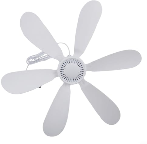 Hasaller Mini ventilador de techo pequeño USB, ventilador portátil para camping, caravana, toldo colgante al aire libre, toldo para dormitorio, tienda de campaña al aire libre, dormitorio, oficina