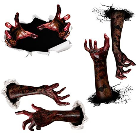 Hoement blutiges wandtattoo Halloween-Wandtattoo Vampir-Partywand Fröhliches Halloween- halloween aufkleber halloween sticker Halloween-Wandaufkleber Gruseliger Halloween-Aufkleber