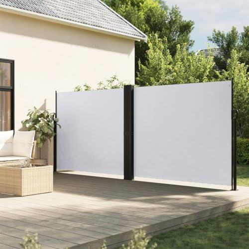 ZEYUAN Seitenmarkise Ausziehbar Weiß 180x1200 cm, Balkon Markise, Sonnenschutz, Balkon überdachung, Sonnenmarkise, Terrassen-markisen - 4004841