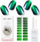 JMEOWIO Nagelfolie Glitzer Dunkelgrün Gel Nail Nagelfolien Selbstklebend Nagelsticker Uv Härtend Dekoration Nageldesign Zubehör