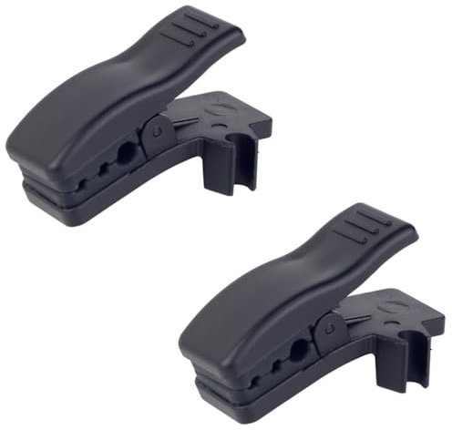Modular Saxophone Microphone Holder Clip Clamp for Wireless Saxophone Instrument Microphone Gooseneck Microphone with Diameter 5mm, Black, 2 Pack