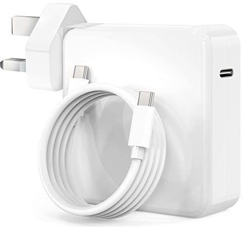 Mac Book Charger, 61W USB C Fast Charger Compatible with MacBook Pro 13/14/ 15/16 inch, MacBook Air 2020/2019/2018, iPad Pro and more Type C(1.8M USB C Cable Included)