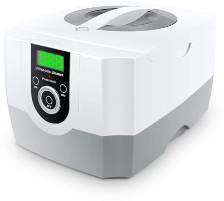 LifeBasis Ultraschallreinigungsgerät 42kHz 1400ml Brillenreinigungsgerät 70W Brille Ultraschallbad mit LED Anzeige und 5 Zeiteinstellung für Optische Geschäft Schmuckgeschäft Zahnarzt Bürste Manikür