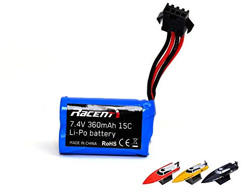 7.4V 360-mAh 2S Lithium-Ionen Akku, Li-Ion Akkupack Batterie SM-4P 4-poligem Stecker für RC ferngesteuerte RC Volantex Pro Vector SR28/30 Boote, v795-1-4 Modellreihe, Fahrzeug, Auto, Boat, Spielzeug