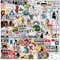 100pcs Prank Meme Decals, Classic Funny Graffiti Colorful Waterproof Vinyl Stickers for Laptop Skateboard