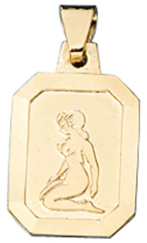 Sternzeichen Jungfrau - Goldanhänger Anhänger 333 Gold Halsschmuck Unisex