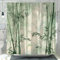 NXMYDBD Rideau de Douche imperméable en Bambou Vert Vintage, Lavable en Machine avec Crochets Inclus, Parfait pour Suspendre Un Rideau de Salle de Bain 80x200cm/(WxH)