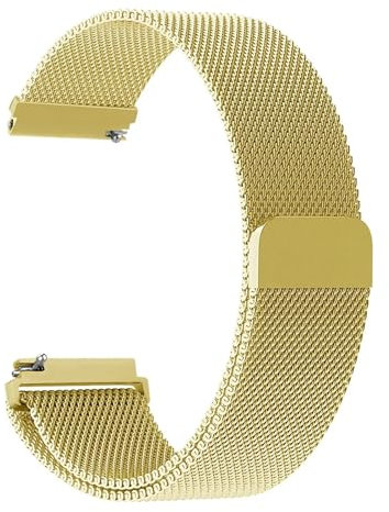 QNGMKBKTDZ Banda magnetica da 20 mm 22 mm adatta for Samsung adatta for Galaxy Watch 4 Classic/3/Active 2/S3 adatta for Frontier Smartwatch adatta for cinturino cinturino Correa(Gold,Galaxy 6 5 4 40mm