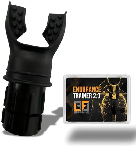 Fit Fusion Labs Lung Trainer – Adjustable Breathing Resistance Mouthpiece for Fitness, Running & Endurance Training – Compact Breath Trainer for Workouts and Daily Practice