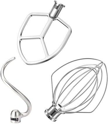 Frusta A Filo Compatibile Con Gli Accessori For Frullatore KitchenAid. Frusta In Acciaio Inossidabile, Gancio For Impastare Adatto For I Robot Da Cucina KitchenAid KP26, KL26, KB26, KSM55.