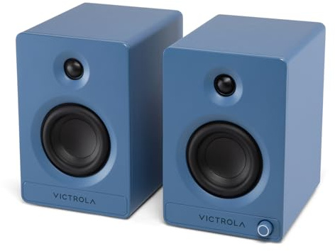 Victrola Tempo Bluetooth Speakers for Library - Room Fill Sound, Bluetooth Input, Multi-Speaker Streaming Using Auracast, USB-C Computer Input, Input
