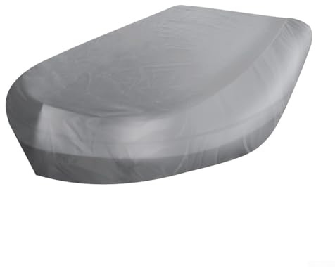 Aufblasbare Bootsabdeckung, 210D Oxford-Stoff, wasserdicht, sonnenfest, Outdoor-Schutz mit Kordelzug, strapazierfähig, grau, staubdichte Abdeckung für Schlauchboot, Rudern (230 x 165 x 46 cm)