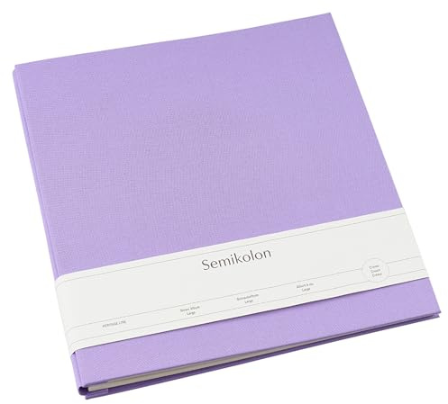 Semikolon 600033 Schraubalbum Large 28 x 31 cm - mit 20 cremeweißen Seiten, erweiterbar - lilac silk lila