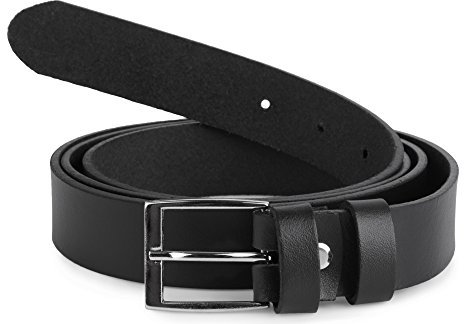 Ladeheid Herren Gürtel Ledergürtel Überlänge L11(Schwarz-3 (3 cm), 150 cm x 3 cm (Gesamtlänge 167,5 cm))
