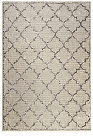 Wecon Home Indoor & Outdoor, 133 x 200 cm, beige | moderner Kurzflor Teppich/Läufer für Flur, Esszimmer, Küche, Gleamy, WH-4630-790