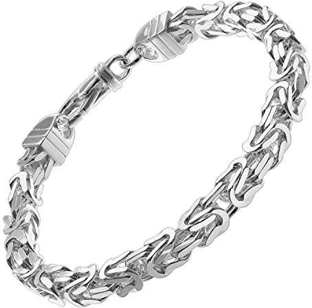 trendor Königskette Armband für Männer 925 Silber 6 mm breit 08646-23 23 cm