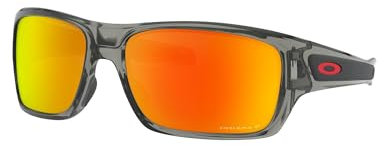 Oakley Men's OO9263 Turbine Rectangular Sunglasses, Grey Ink/Prizm Ruby Polarized, 65 mm