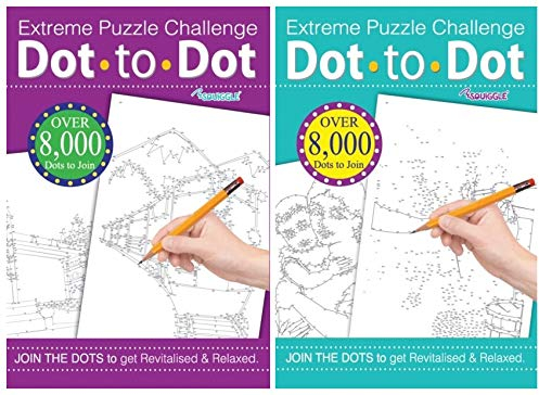 Martello Extreme Dot to Dot Puzzles für Erwachsene – Set mit 2 Büchern im A4-Format