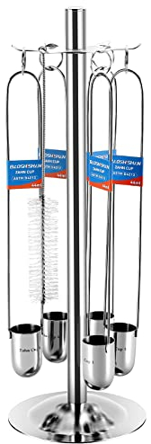 BAOSHISHAN 5-Piece 44ml Stainless Steel Zahn Viscosity Cup Kit (#1-#5) for Measuring Paint, Ink, Oil Viscosity