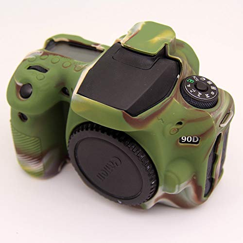 EOS 90D Case, Zakao Soft Silicone Bag Lightweight Slim Skin Rubber Protective Digital Camera Case Cover for Canon Eos 90D (Camouflage)