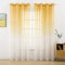 MIULEE Gardinen Transparent Vorhänge Farbverlauf Voile Sheer 2er Set Vorhang mit Ösen Dekoschal Fensterschal für Schlafzimmer und Wohnzimmer 225 cm x 140 cm(H x B) Orange-weiß