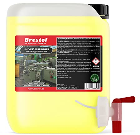 FETTLÖSER Konzentrat 25 Liter Konzentrat inkl. Auslaufhahn 61 mm - Öl Ruß Nikotinentferner Allzweckreiniger Reinigungskonzentrat - Poolreiniger Rußlöser Rußentferner Fettentferner Entfetter