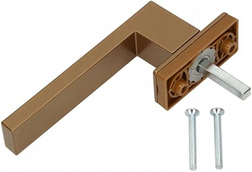 KOTARBAU® Manija de ventana, Manija de aluminio, Manija para puerta de balcón, Manija bronce, dorada, Manilla para ventana, Manivela ventana