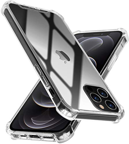 STILGUT Bumper kompatibel mit iPhone 12 Pro Max (6.7) Clear Case, TPU/PC Hülle, Cover, Handyhülle, TPU/PC Case, stoßfeste Hülle, transparent