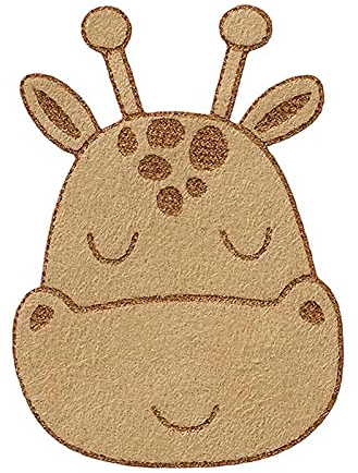Mono Quick 0626x Tier Applikation, Bügelbild, Patch, Affe Giraffe Elefant Alpaka Koala, Tierkopf (06264 - Giraffenkopf)