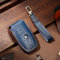 ontto Leder Autoschlüssel Hülle Passt für BMW 1er 2er 3er 4er 5er 6er F10 F12 F20 F25 F30 X3 X4 M3 M4 M5 3GT 5GT Fernbedienung Cover Schlüsselhülle Etui Schlüsselanhänger Schlüssel Schutz-Blau B