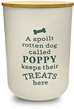 History & Heraldry Personalised Dog Treat Jar - Poppy