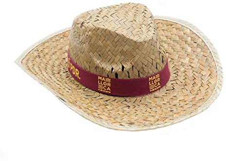 SILABA TONICA Sombreros de Paja Personalizados para Eventos - Pack 10 Gorros Muy Transpirables - Elige el Color de la Cinta del Sombrero y Pon tu Logo o Frase (Modelo Vert)