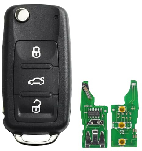 5K0837202AD Clé Volkswagen 434 MHz avec puce ID48 – VW Golf, Passat MK5, Caddy, Jetta, Seat Leon, Altea, Skoda Octavia, Scirocco, Touran, Tiguan