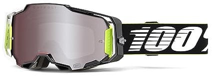 100% ARMEGA Lunettes de sport de protection haut de gamme avec verres ultra HD et protège-nez (RACR – Verres miroir argentés)